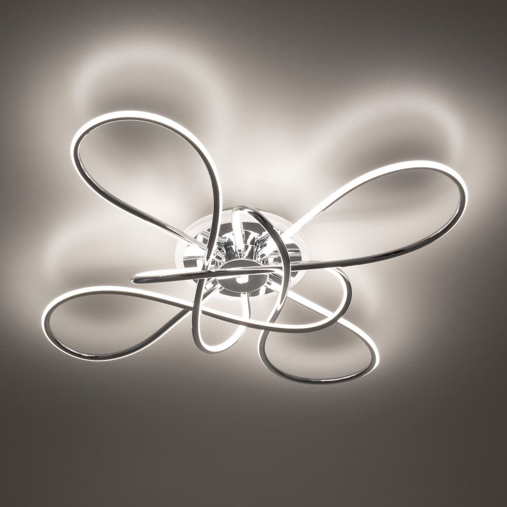 Citilux Джемини CL229B141E LED RGB Люстра с пультом Хром