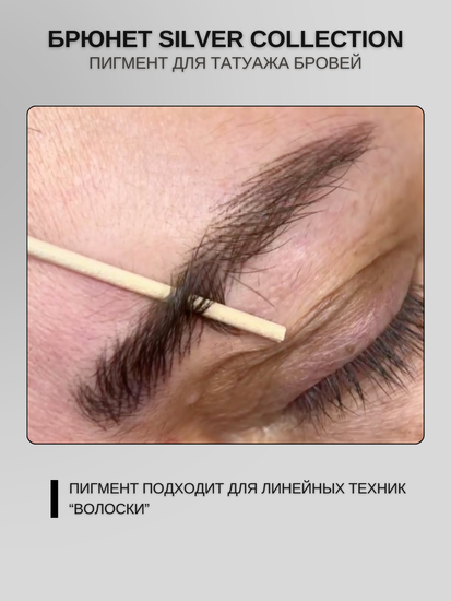 Пигменты «Silver Collection» A. Sivak. - Пигмент для татуажа бровей "Брюнет"