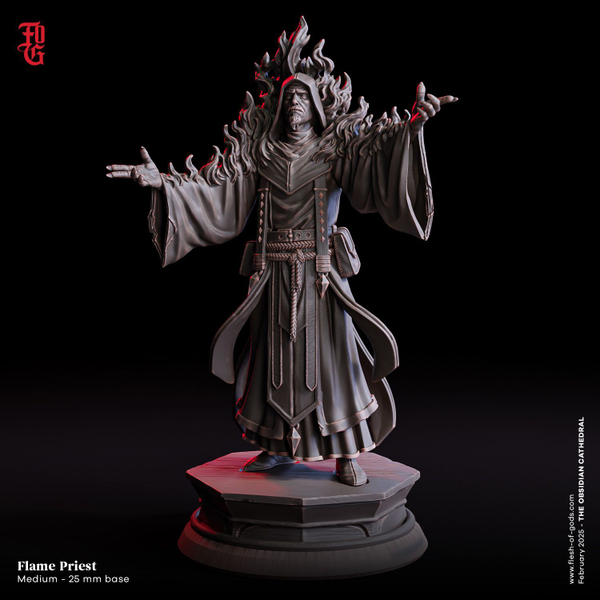 Обсидановый собор Obsidian Cathedral 32мм Миниатюры (Flame Priest)