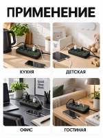 Удлинитель сетевой фильтр 7м, с заземлением, USB MN-R15