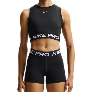 Женский теннисный топ Nike Pro Dri-Fit Cropped Tank - black/white