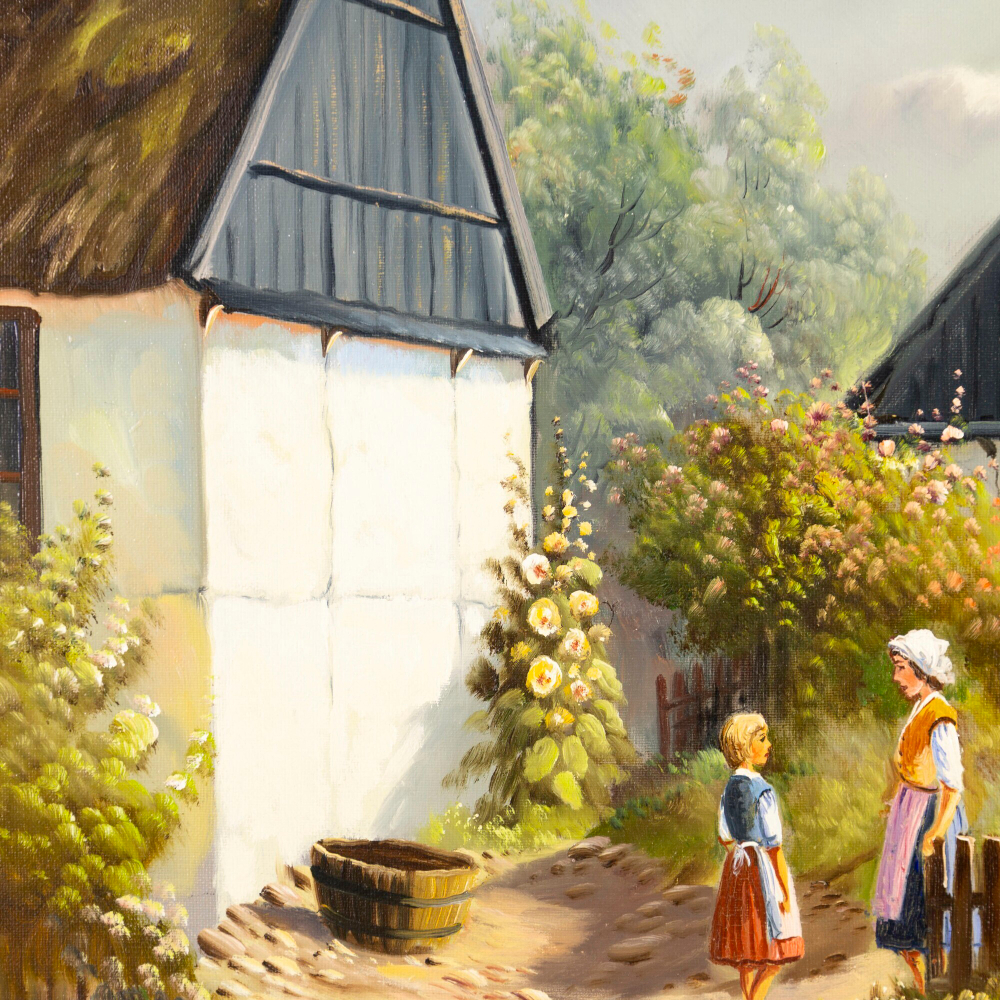 Картина «Праздник в саду» Kjeld Krautwald (1919-2000)