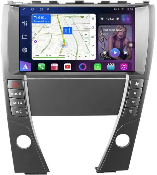 Магнитола для Lexus ES350 XV40 2006-2012 (проводка AB) - FarCar S500-TS20 монитор 9.5" 2K QLED на Android 14, Быстрейшая, CarPlay, 4G SIM-слот