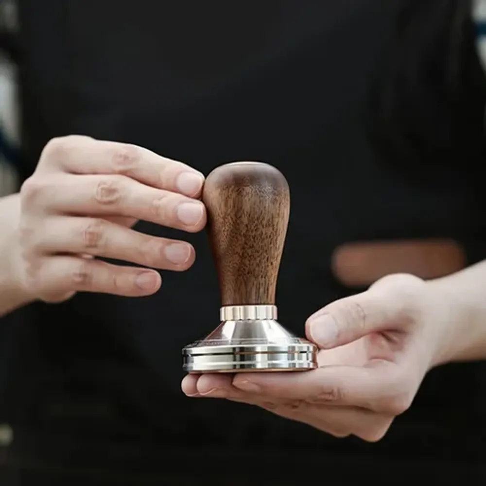 Темпер для кофе d 58 мм h9 см Thunder Tamper нерж. сталь дерев. ручка коричневый ZeroHero