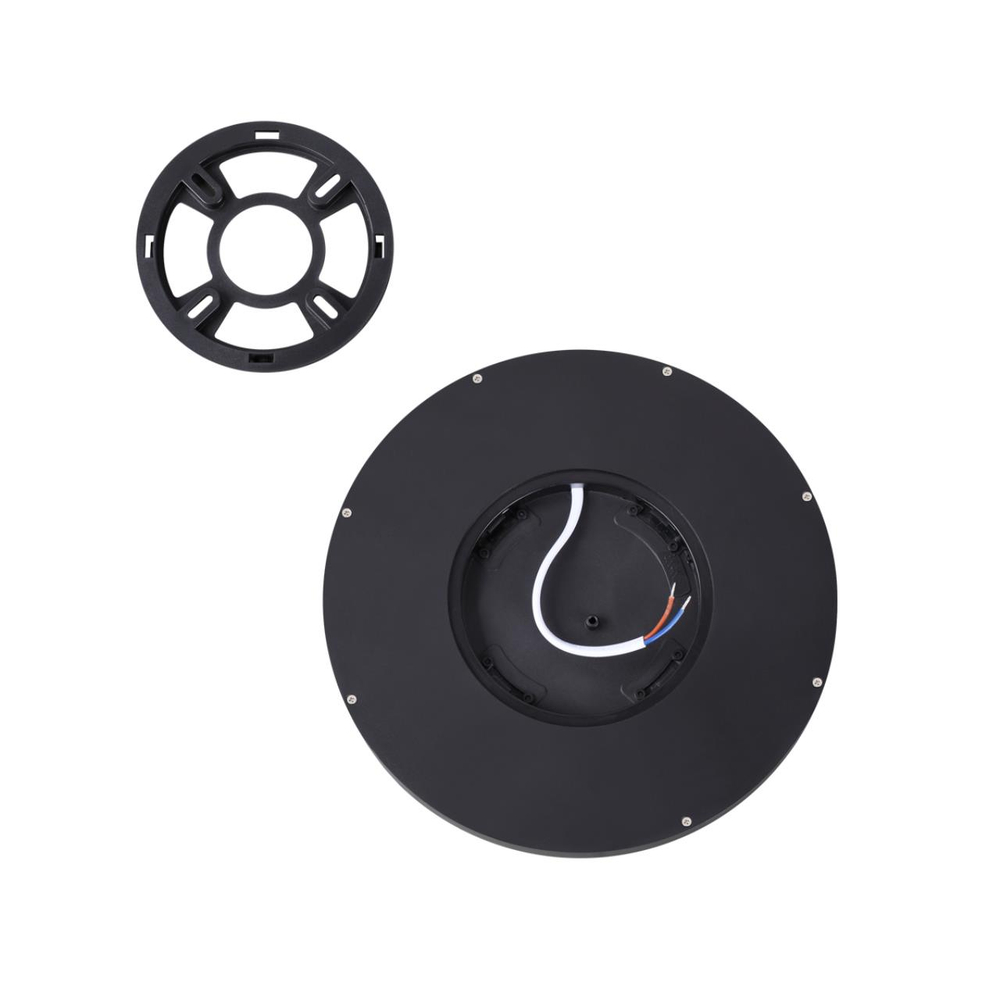 7660/18L MITRA LED SN 554 Светильник пластик/белый/черный LED 18Вт 3000/4000K D230 IP40 ALFA BLACK
