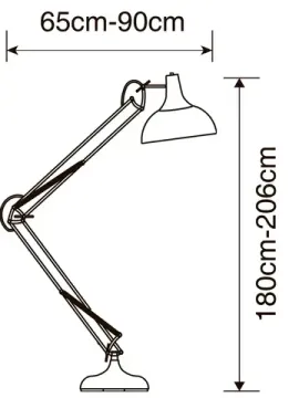 Торшер 1*E27 A2487PN-1BK черный Goliath Arte Lamp