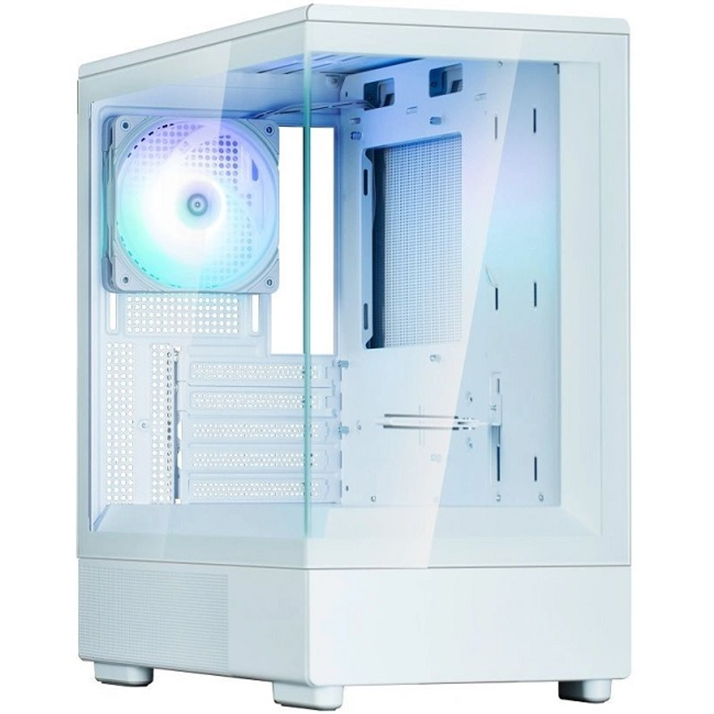 Корпус Mini-Tower Zalman P10 White, RGB-подсветка, Micro-ATX, белый