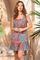 Туника женская из вискозы короткая на широких бретелях Mia-Amore ATHENA АФИНА 1641 василек