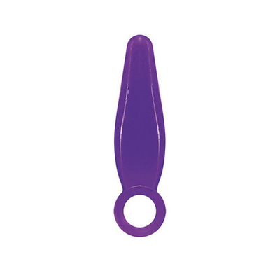 Фиолетовая анальная пробка JAMMY JELLY ANAL FINGER PLUG - 7,2 см. (Цвет: фиолетовый)