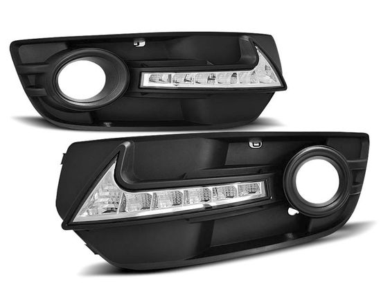 Рамки ПТФ со встроенными ходовыми огнямидля led drl для Audi Q5