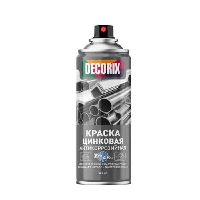Краска DECORIX аэроз. 520мл антикор. (цинк 48%) *12