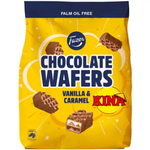 Вафли в шоколаде Fazer Chocolate Wafers Kina Vanilje & karamell со вкусом ванили и карамели 175 г (из Финляндии)