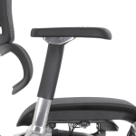 Кресло FALTO Ergohuman Luxury 2 с подножкой ( чёрный каркас /сетка чёрный T-168-B1 Black )