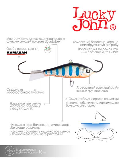 Балансир Lucky John BALTIC 5 50мм/103
