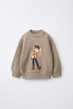 ZARA ДЖЕМПЕР С ВЫШИВКОЙ TOY STORY © DISNEY PIXAR, ПЕСОЧНЫЙ