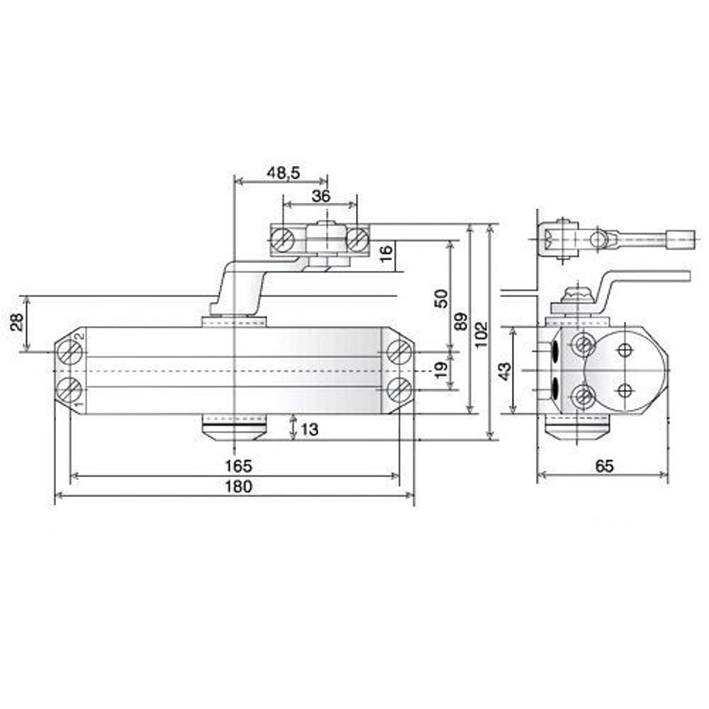 Доводчик дверной DORMA TS-77/3 белый