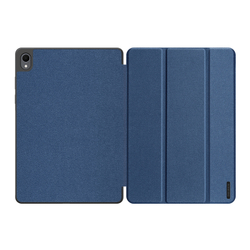 Чехол книжка синего цвета для планшета Samsung Galaxy Tab S11, серия Domo Series (с держателем для S Pen и функцией автоматического перехода в спящий режим) от Dux Ducis