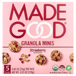 MadeGood, Гранола мини, с клубникой, 5 пакетиков по 24 г (0,85 унции)