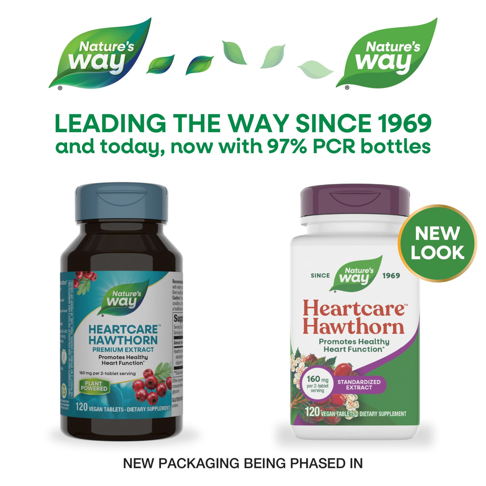 Nature's Way, HeartCare™, боярышник, 120 веганских таблеток (80 мг в 1 таблетке)