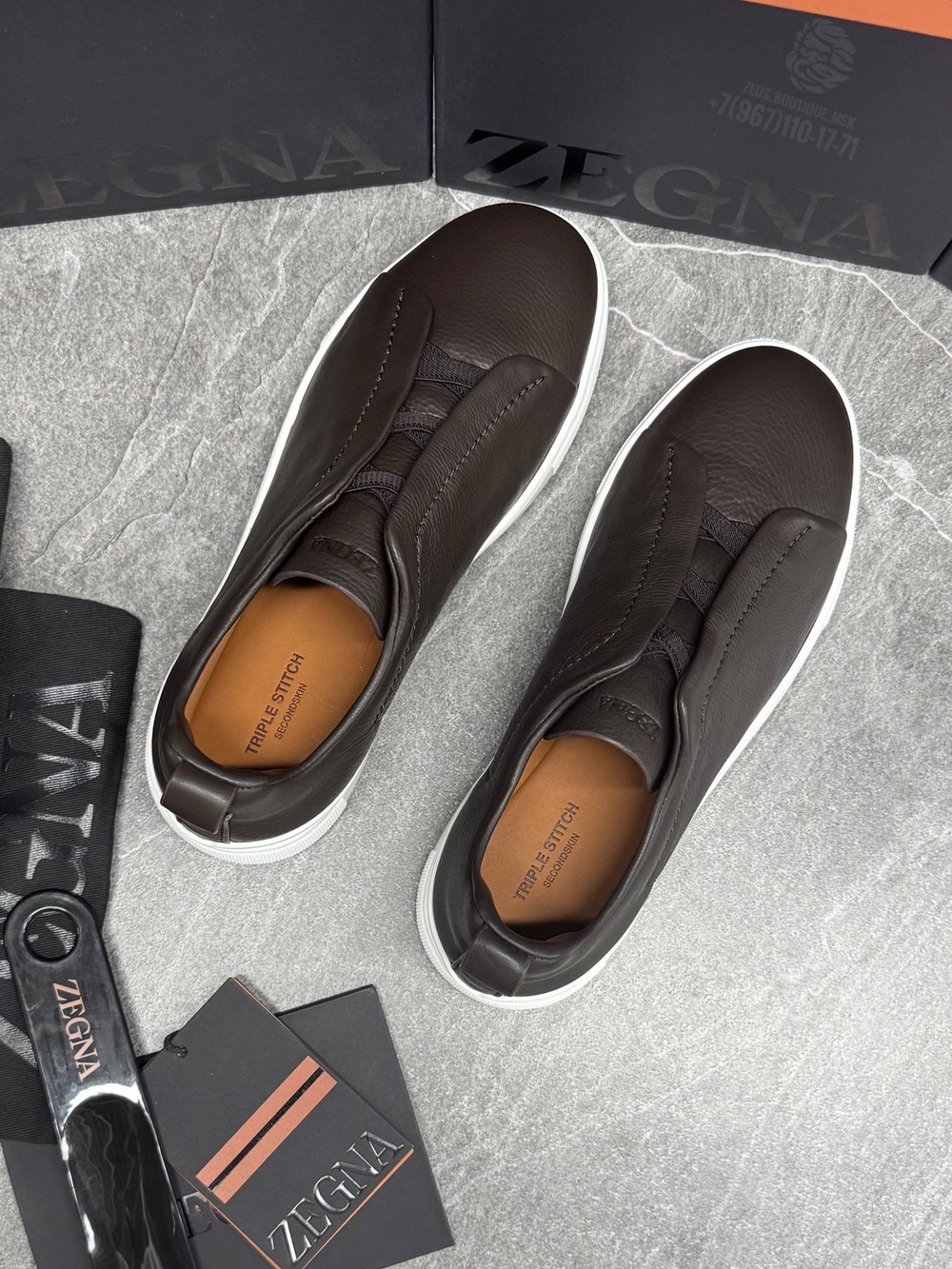 Кеды Zegna Triple Stitch