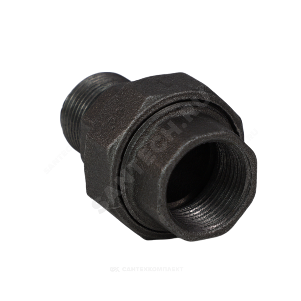 Соединитель прямой американка чугун Ду 20 (3/4") ВР/НР конусный Fittex PLUS