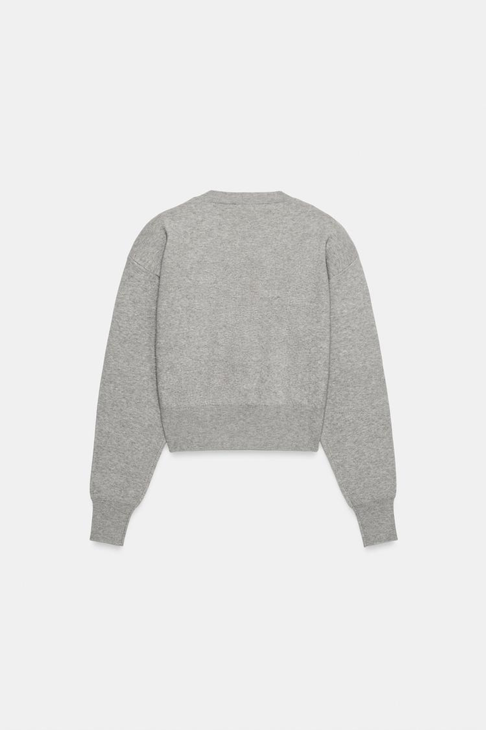 ZARA СВИТЕР С ПОДПЛЕЧНИКАМИ, СЕРЫЙ