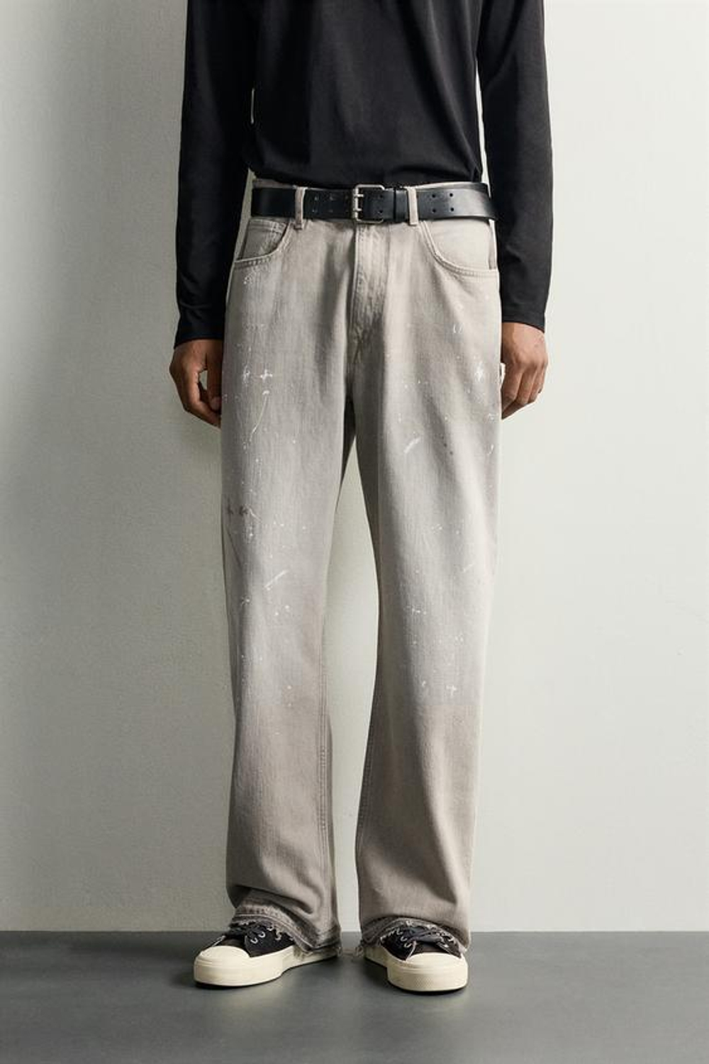 ZARA ДЖИНСЫ LOOSE FIT, СЕРЫЙ