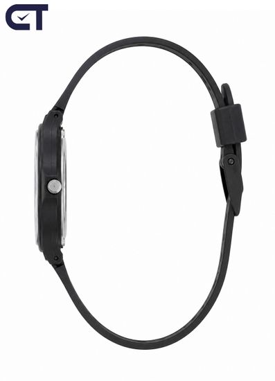 Casio MQ-24-1B2 General часы наручные мужские — ультралёгкая чёрная классика с золотистой разметкой