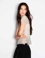 Женский кружевной топ с пайетками - BERSHKA