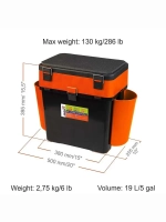 Ящик для зимней рыбалки Helios FishBox (10л) оранжевый
