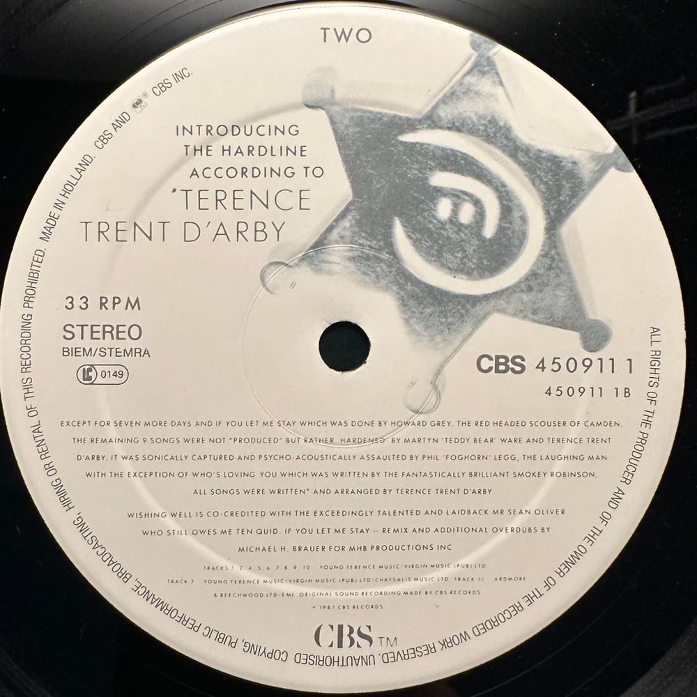Terence Trent D'Arby (Европа 1987г.)