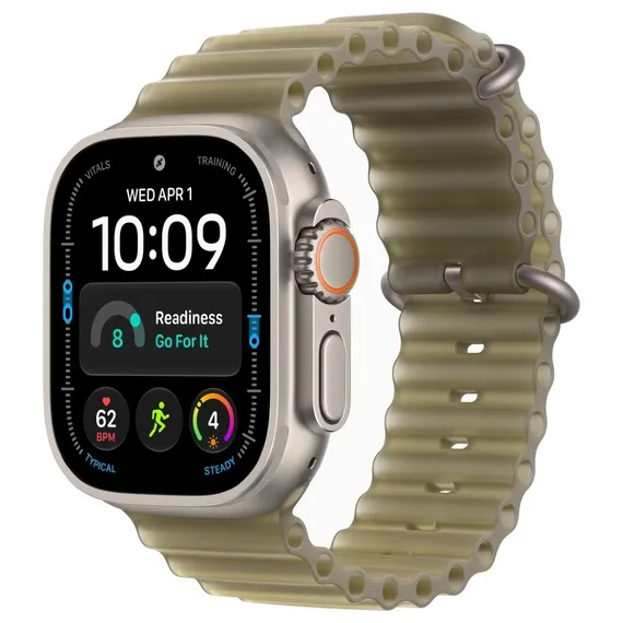 Умные часы Apple Watch Ultra 4 49 мм Natural Titanium Ocean Band Болотный Translucent Kelp