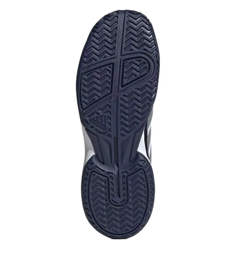 Детские кроссовки для падела Adidas Kids Crazyquick - cloud white/silver metallic/dark blue