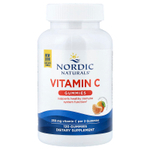 Nordic Naturals, жевательные таблетки с витамином C, со вкусом мандарина, 120 жевательных таблеток (125 мг в 1 жевательной таблетке)