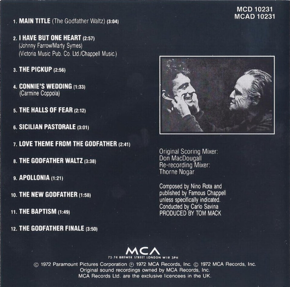 Soundtrack / Nino Rota: The Godfather (Music From The Original Motion Picture Soundtrack)(CD)