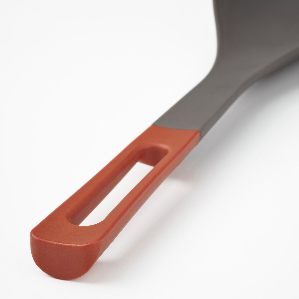 IKEA KNORRHANE  (ИКЕА КНОРРХАНЕ)  -  Глубокая ложка для готовки - тёмно-серо-коричневый/красно-коричневый 31 см
