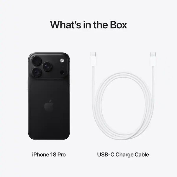 Смартфон Apple iPhone 18 Pro 2 ТБ (nano-SIM и eSIM), Черный | Black