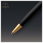 Ручка шариковая Parker "Sonnet Matte Black GT" черная, 1,0мм, поворот., подарочная упаковка