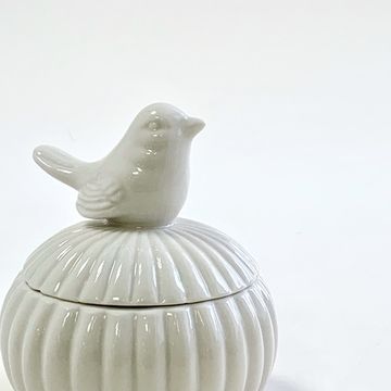 Банка для сыпучих продуктов «Соловушка», 180 мл, 8,5×10 см, цвет белый