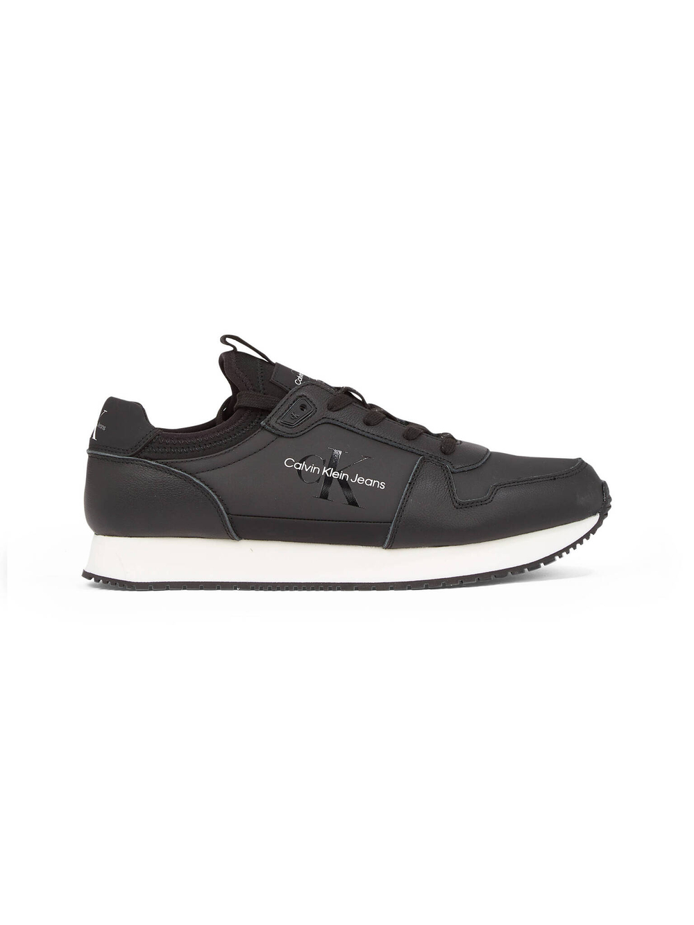 Кожаные кроссовки retro runner CALVIN KLEIN JEANS - черный(YM0YM01118)