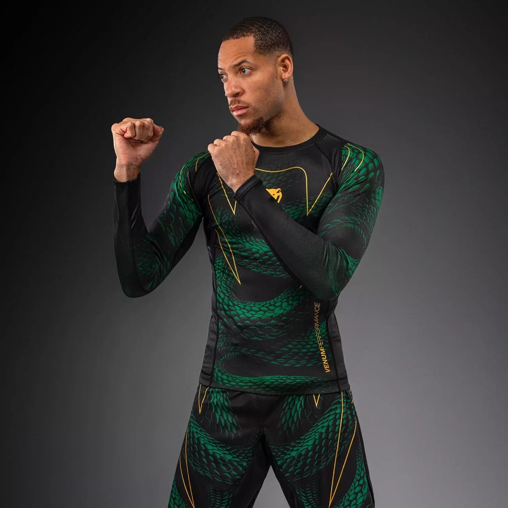 Рашгард Venum Matupa LS Black/Green/Gold