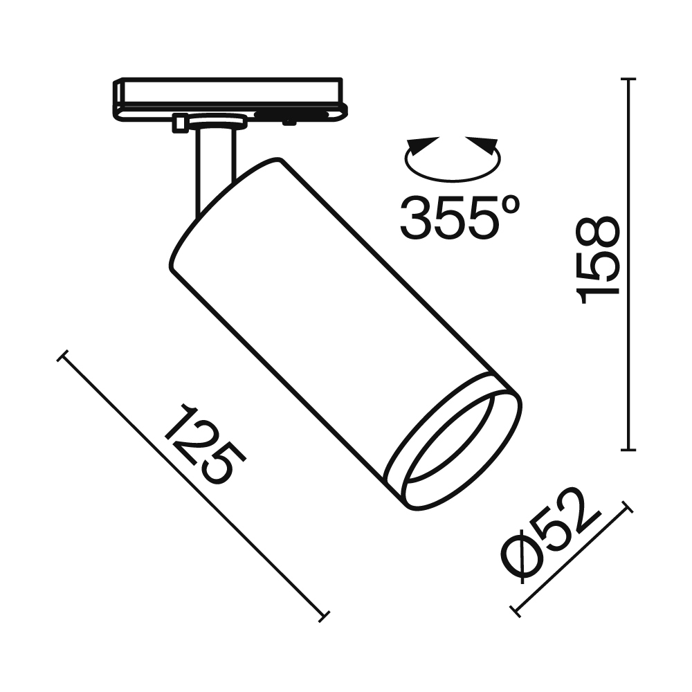 Трековый светодиодный светильник Maytoni Focus LED  TR021-1-12W4K-W-D-W