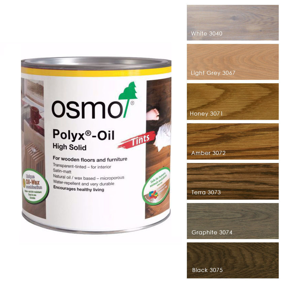 Цветное масло с твердым воском Osmo 3074 Графит 0,22 л Hartwachs-Ol Farbig слабо пигментированное для внутренних работ 10100310_2