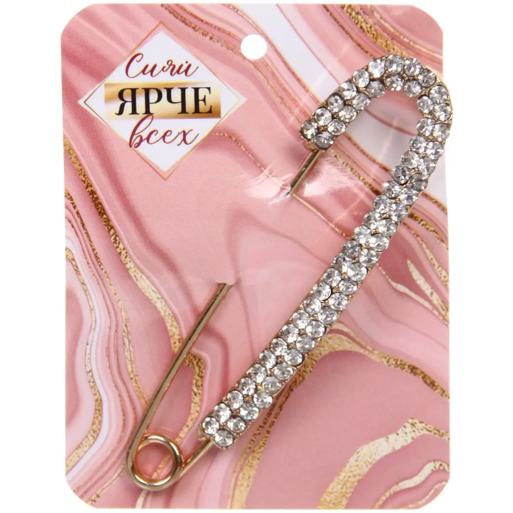 Брошь «KLEVER SHOP», булавка, цвет золото, 7*2см (Талисман от сглаза)