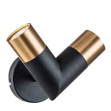 Бра 2*GU10 V000454 11036/2W Black черный Doppio Indigo