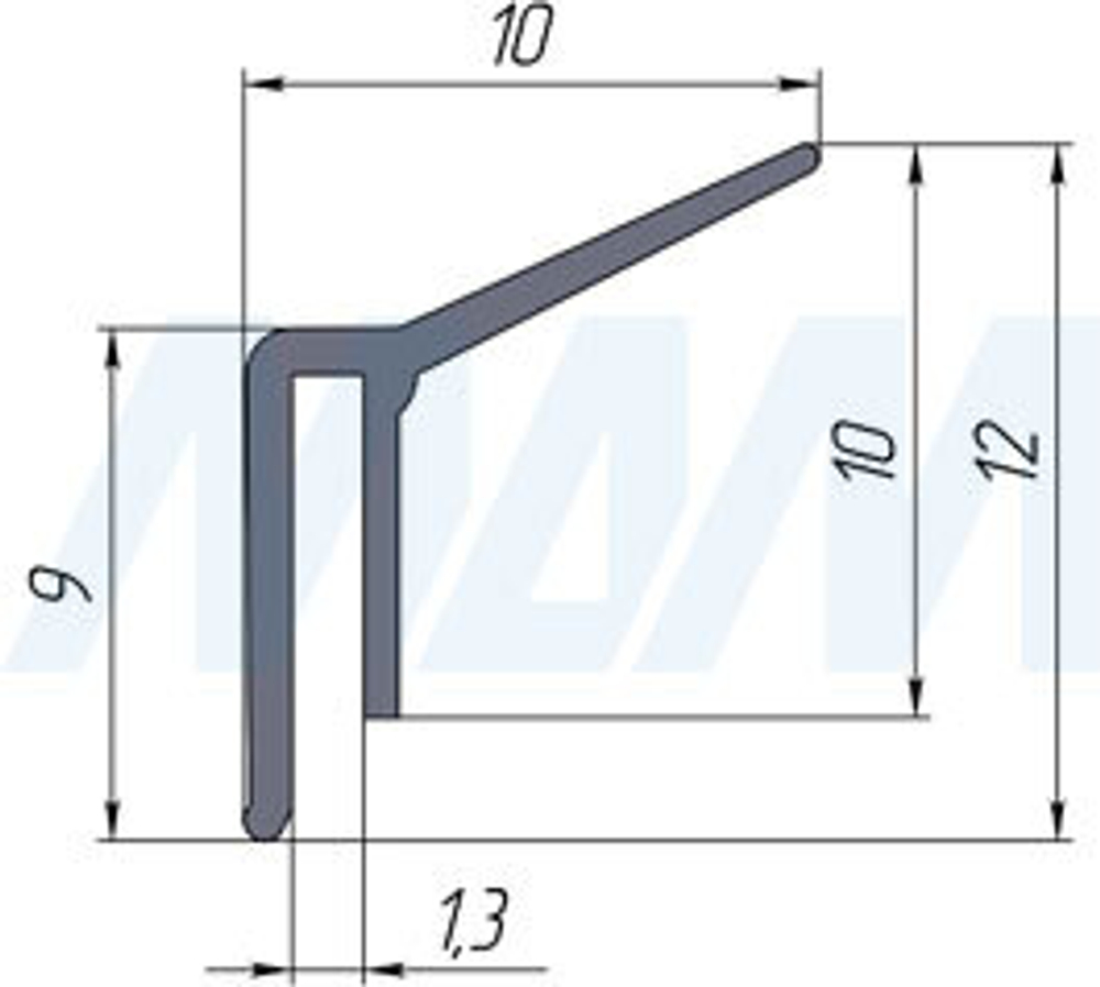 Уплотнитель для поддонов FA, L=2,4м — купить в Якутске | Все для мебели