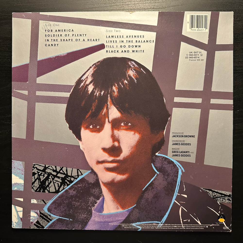 Jackson Browne - Lives In The Balance (Германия 1986г.)