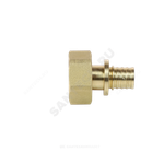 Соединитель для PE-X труб аксиальный латунь Дн 16х1/2" под евроконус с накидной гайкой РОС