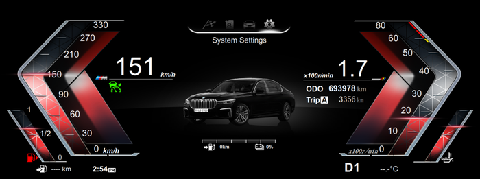 Электронная панель приборов BMW 3 серии E90/E91/E92/E93 2005-2013 CCC CIC - RDL с 12.3" экраном