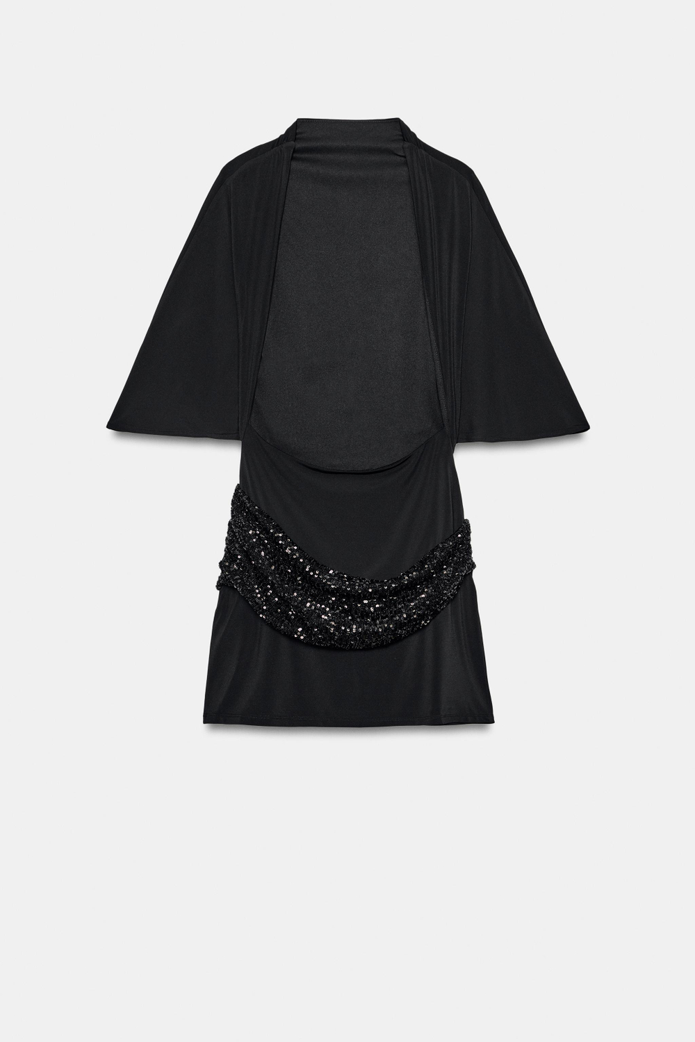 МИНИ-ПЛАТЬЕ С ПОЯСОМ И ПАЙЕТКАМИ — ZARA